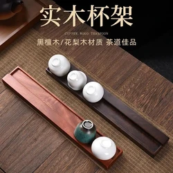solid wood tea cup holder crafts cup storage drain rack tea ceremony
