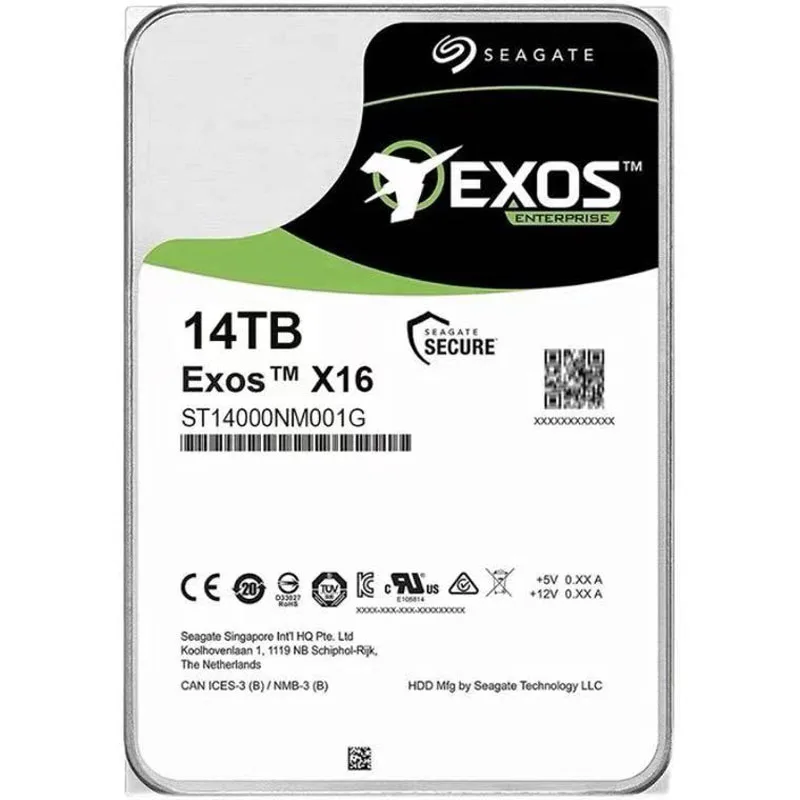 

Жесткий диск Seagate ST14000NM001G 14 ТБ Exos X16 512e 3,5 дюйма SATA 6 Гбит/с Enterprise