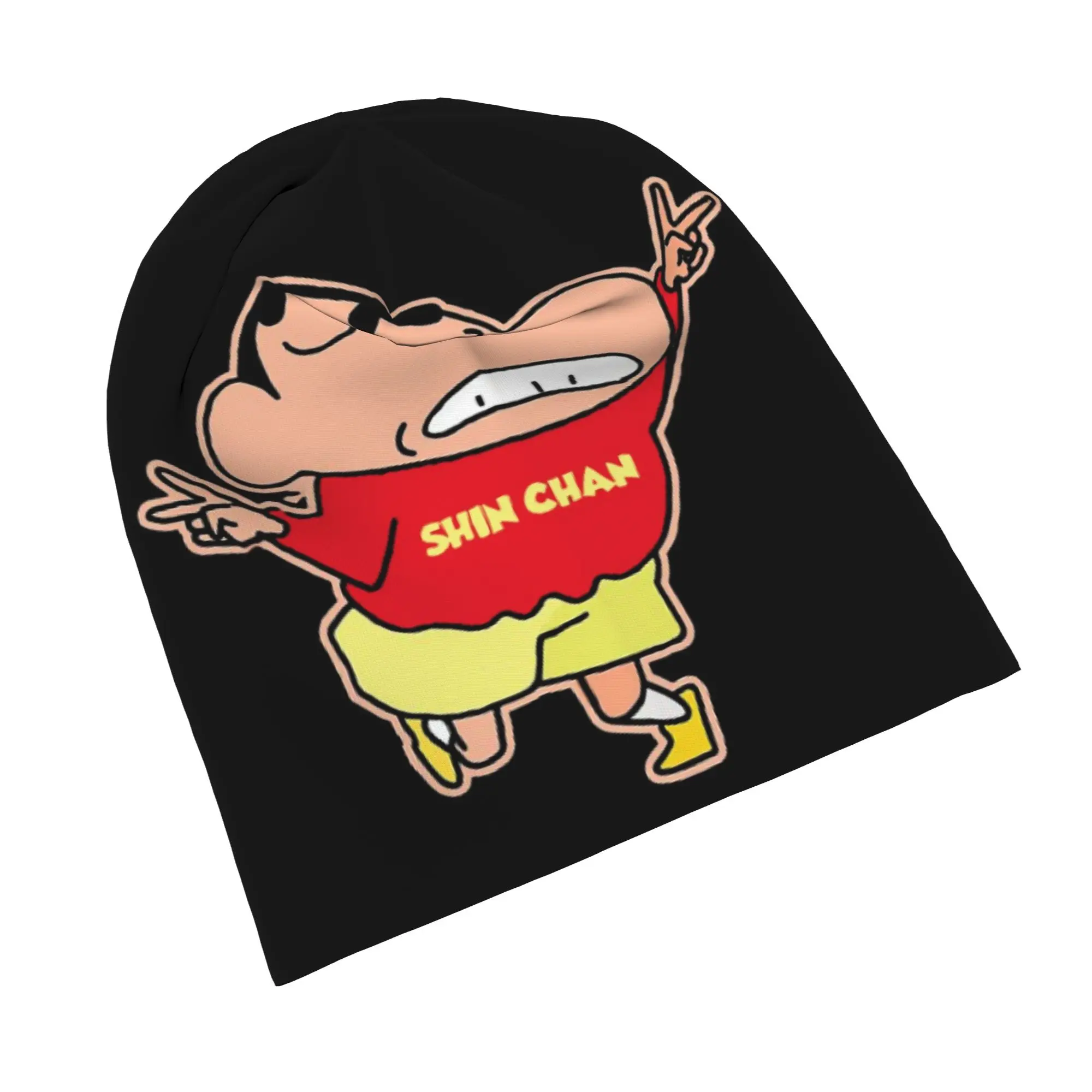 Crayons Shin Chans Caps Anime Cartoon Kazama Fashion Winter Outdoor Skullies Beanies Hat Summer Warm Dual-use Bonnet Knitted Hat