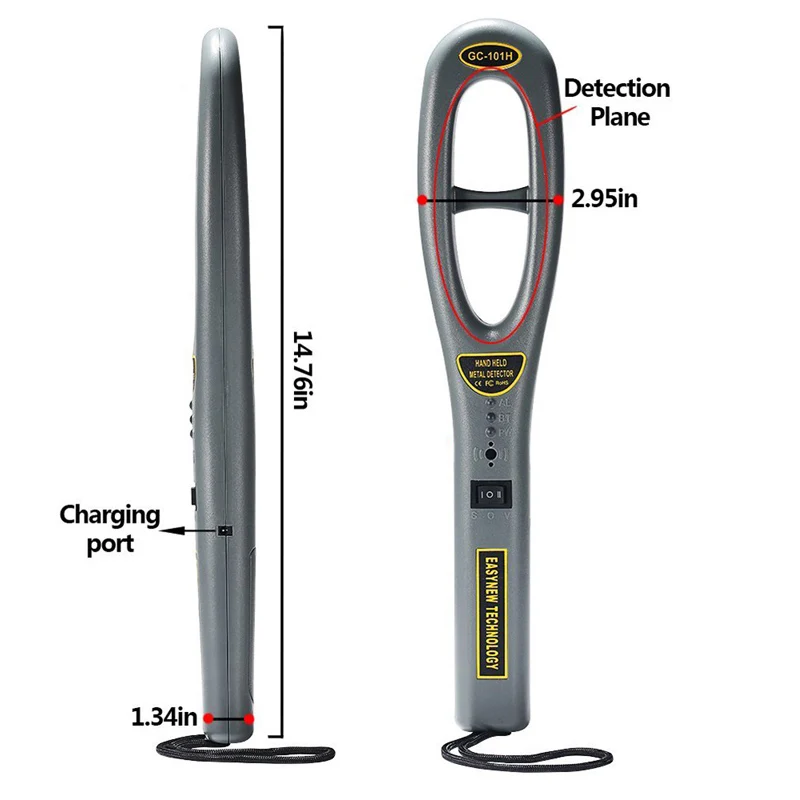 プロフェッショナルなハンドヘルド金属探知機,セキュリティチェック,バウンティ機器,木工用スキャナー,バイクなし,GC-101H