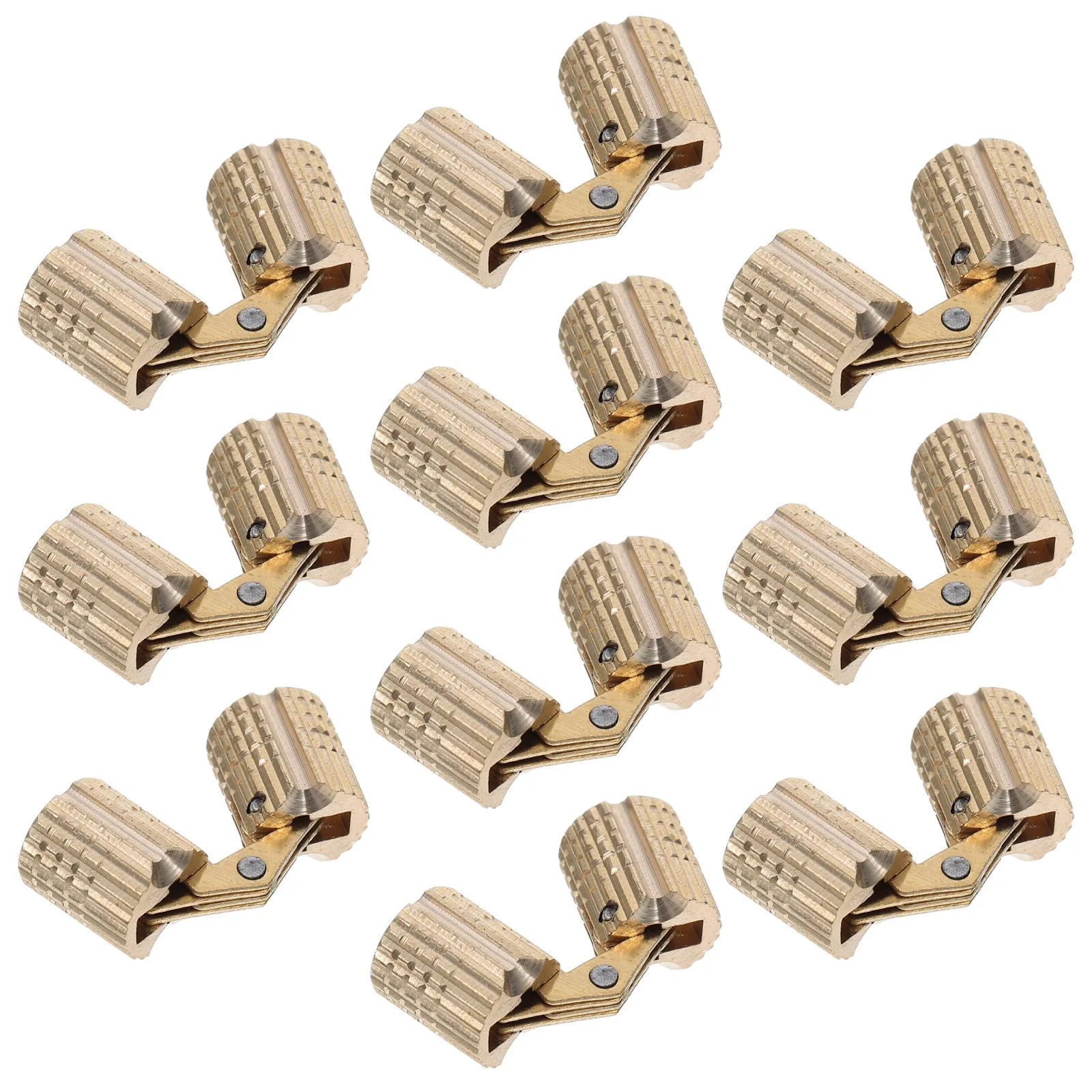 

10Pcs Invisible Copper Cabinet Hinges 8Mm Cylindrical Barrel Design for Wooden Boxes Jewelry Storage Furniture Smooth Quiet DIY