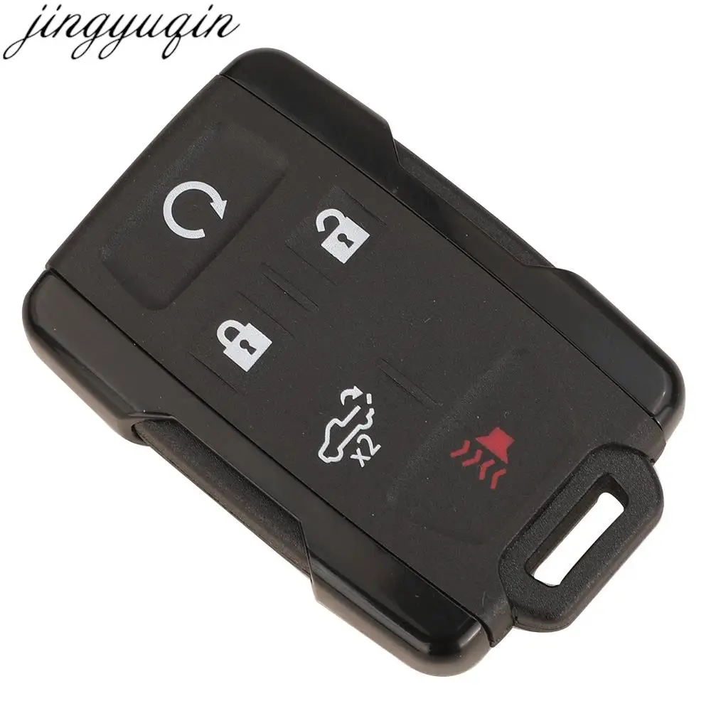 Jingyuqin Remote Car Key Case Shell M3N32337200 For Chevrolet Suburban Tahoe Silverado Canyon GMC Pickup 3+1/4+1 Buttons Black