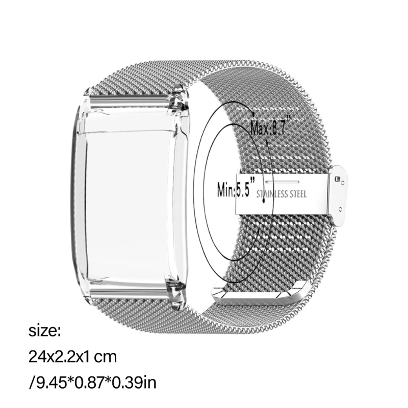 Quick Defach Braselets Bess Brap для Whoop Metallic Mesh Watchband .066A