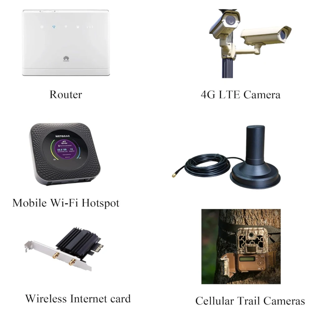 قاعدة مغناطيسية 5G 4G LTE هوائي 600-6000MHz هوائي متعدد الاتجاهات مع موصلات TS-9 لكاميرات نقطة اتصال راوتر 4G LTE وما إلى ذلك #3