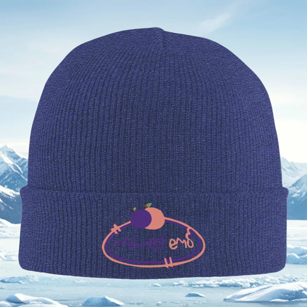 Gorro de punto Unisex con diseño emo de fruta ovalada para hombre y mujer, gorro, Jersey, gorro térmico cálido para invierno, Na