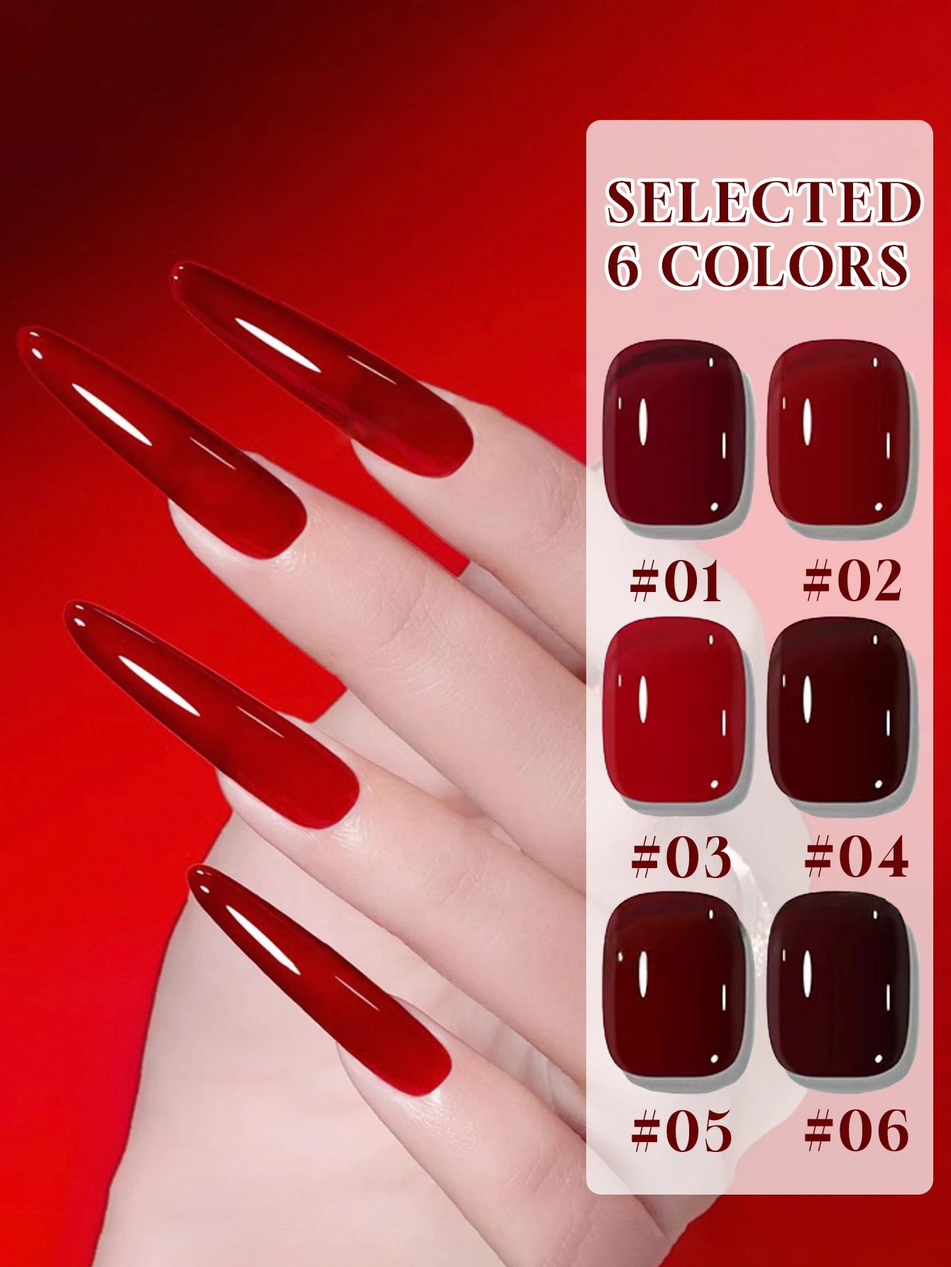 Jesienno-zimowy lakier hybrydowy do paznokci na Nowy Rok, czerwony żelowy lakier UV LED, świąteczny prezent dla kobiet, zestaw do zdobienia paznokci, artykuły codzienne, zestaw DIY