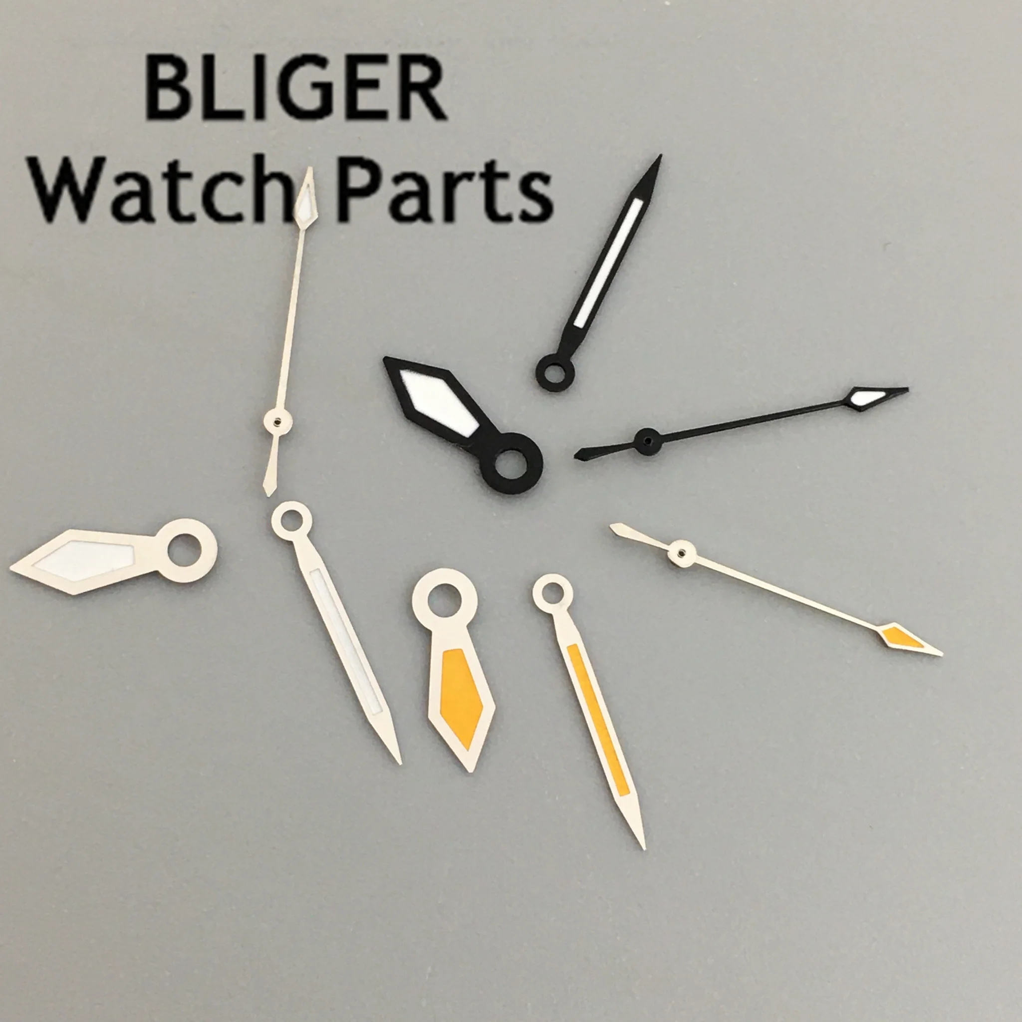 BLIGER silver watch hands luminous fit NH35 NH36 ETA 2824 2836 Miyota8215 8205 821A Mingzhu DG2813 3804 PT5000 movement