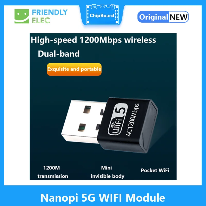 Nanopi R2S/R4S/OLED Thân Thiện OpenWRT AP STA Dual Tần Số Module WIFI 5G AC1200 Tương Thích Với Windows và MAC