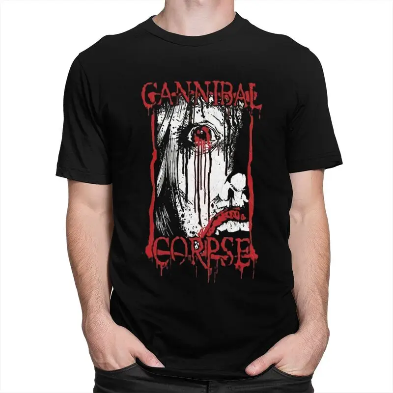 Custom Male Cannibal Corpse Death Metal T Shirts Short Sleeves Cotton Tshirts Classic T-shirt Leisure Tee Slim Fit Apparel