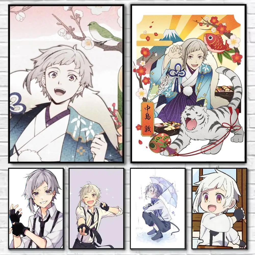 Nakajima Atsushi Waterproof Self-Adhesive Wall Poster for Bedroom Living Room Home Decor
