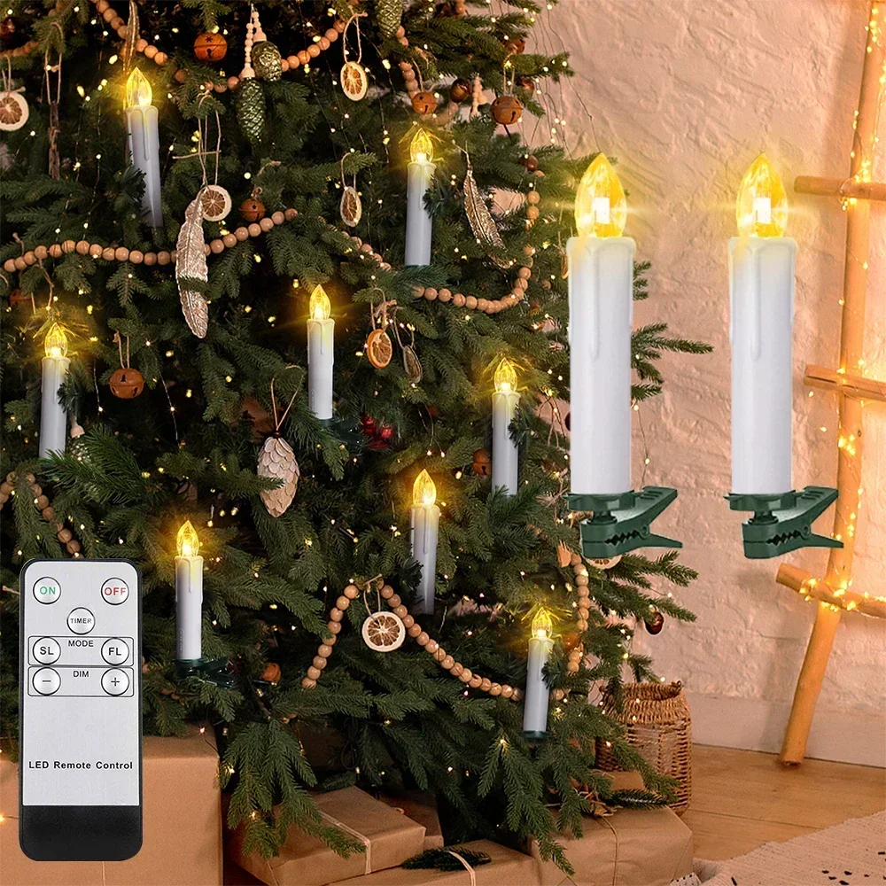 

Candle Fake Remote LED With Newyear Decoration Birthday Operated Candles Flickering Christmas Home Battery Timer Flames