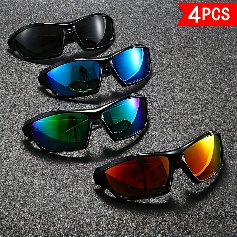 4 Pairs of Fashionable Colored Lens Glasses, Suitable for Daily Wear and Photography - Ideal Gift Choice