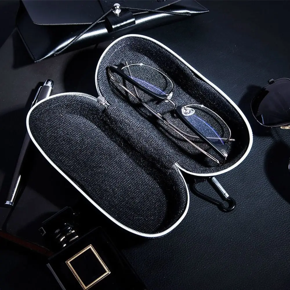 

Men Simple Glasses Case With Hook Eyewear Bag Glasses Bag Black Sunglasses Case Eyeglass Box Glasses Box Spectacle Case