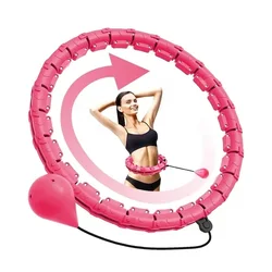 24 Knots Adult Plus Size Adjustable Weighted Sports Hoops Smart 2-in-1 Detachable Exercise for Weight Loss Fitness Circle Hoops