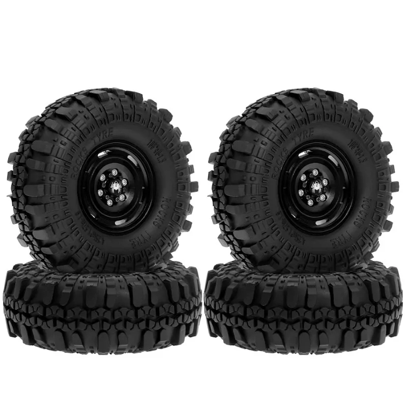 

ODIES-Beadlock Wheel Rim Tire Set(4PCS) 1.9" For 1:10 RC Rock Crawler Axial SCX10 TRX-4 Traxxas Upgrade RC Truck Wheel