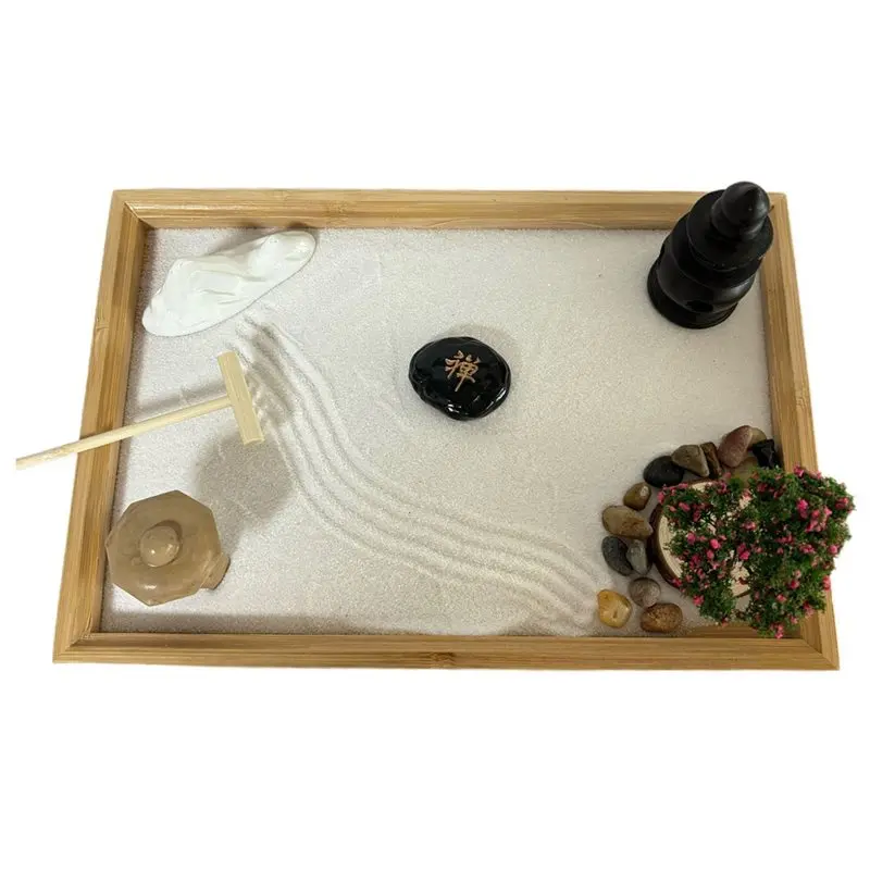 

Набор для создания искусственного японского сада: камни, грабли, песок, подарки, декор для офиса