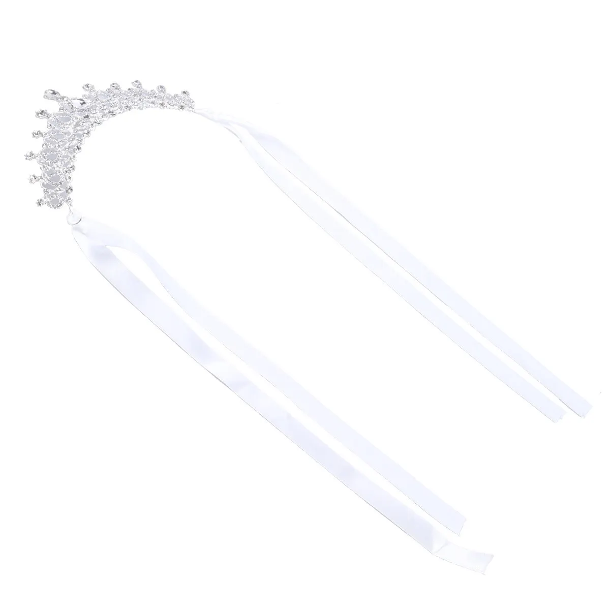 

Повязка для волос из сплава с кристаллами и стразами в форме капли, 14x62 см, для свадьбы, выпускного, конкурса красоты, юбилея, помолвки, цветочный головной убор