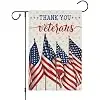 Louise Maelys Thank You Veterans Garden Flag Patriotic Veterans Day 12x18 Inch Double Sided Stars and Stripes Small Burlap M jjp