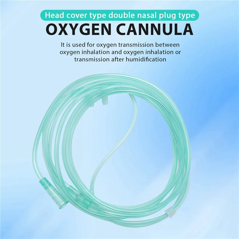 24 Uds. Cánulas de oxígeno, cánula Nasal de 2 metros, tubo de oxígeno Nasal suave, cánula de O2 para adultos