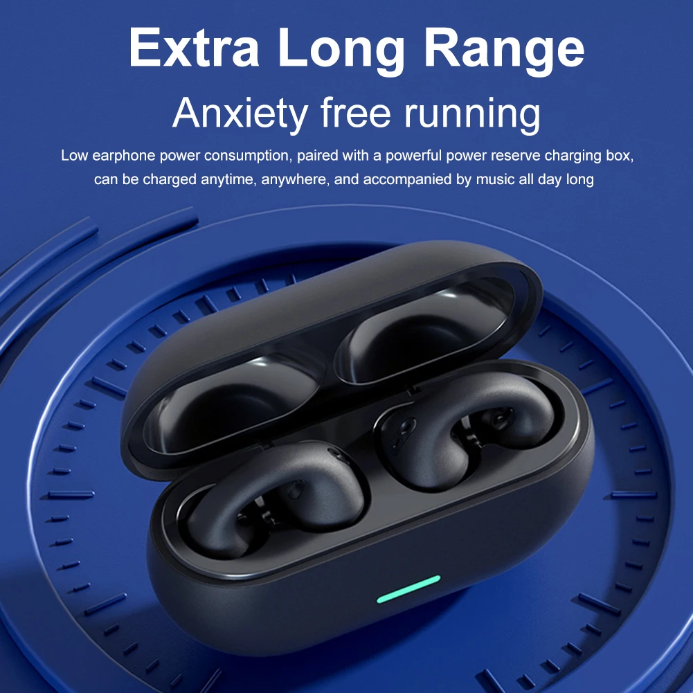 5.3 Bluetooth Headset Bone Conduction Wireless Earbuds Game Sport Headphones Bass Stereo Music Earphone for iPhone Xiaomi Huawei