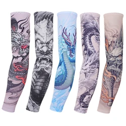 Arm Compression Sleeve for Men and Women, 3D Sports Arm Warmer, Cycling Arm Warmer, Running, Basketball, Ice Fabric, UV Protecti