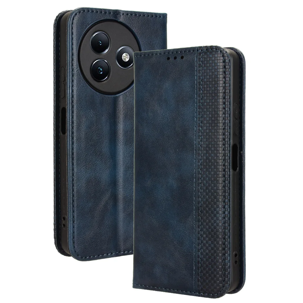 Flip Retro Style Leather Magnetic Closure Phone Cover For itel S24 4G 6.6 inch Wallet Fall prevention Phone Case For itelS24 4G