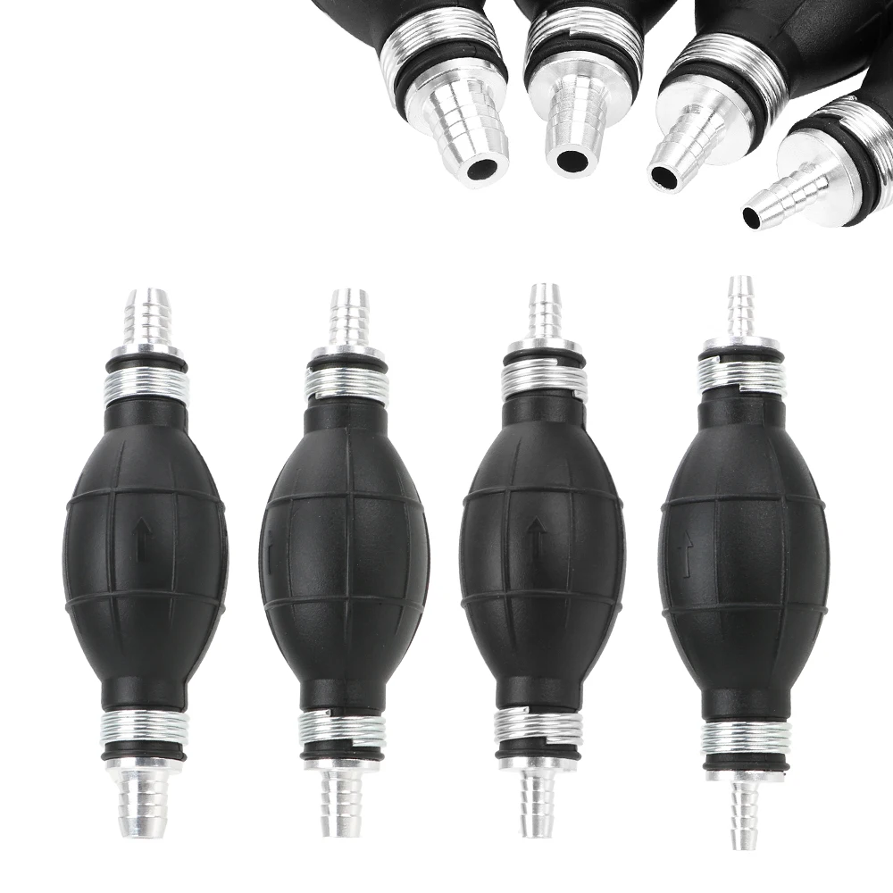 For Car Boat Outboard Rubber Aluminum Hand Fuel Pump Line Hand Primer Bulb 6mm 8mm 10mm 12mm All Fuels Length Used Fuel Pump