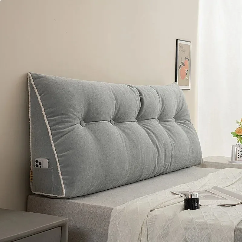 Headboard Pillow Triangle Cushion Backrest Sofa Waist Wedge Sleeping Pillow with Removable Cover
