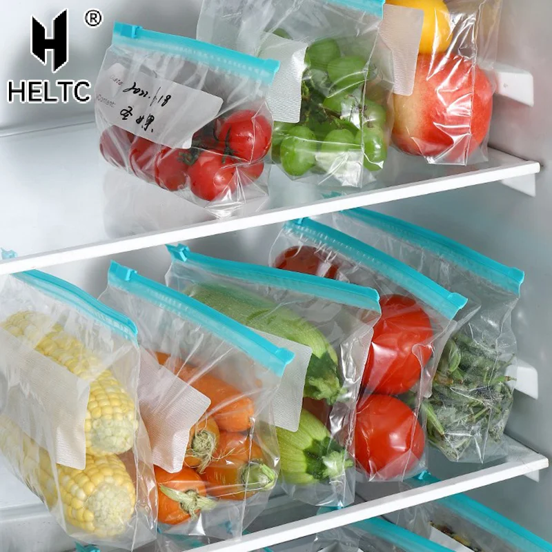20pcs Wrap Plastic Packaging Bags Food Storage Bag Reusable Freezer Sandwich Sealing Bag Kitchen Refrigerator Food Preservation