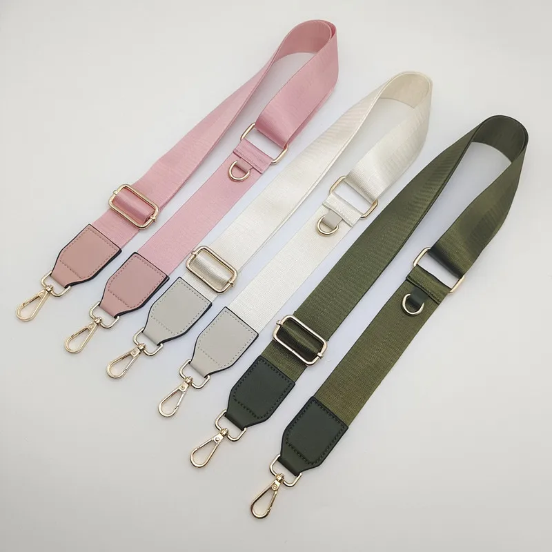 Solid Color Nylon Bag Accessories D-type Buckle Hanging Small Bag Style Crossbody Strap Adjustable Backpack Shoulder Straps