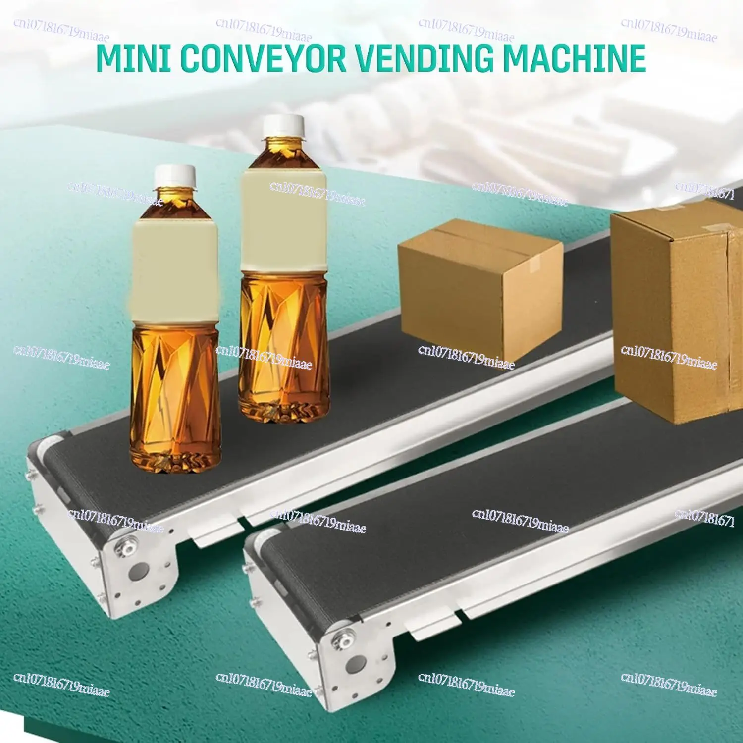 

Stainless Steel Mini Conveyor 460MM/552MM Vending Machine Track Cargo Channel DC 24V Automatic Conveyor Belt Load 3.5-5KG 35RPM