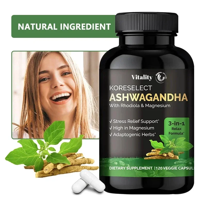 

Ashwagandha - ( Rhodiola And Magnesium) Relieves Anxiety, Improves Energy And , And Maintains Healthy Cortisol Levels