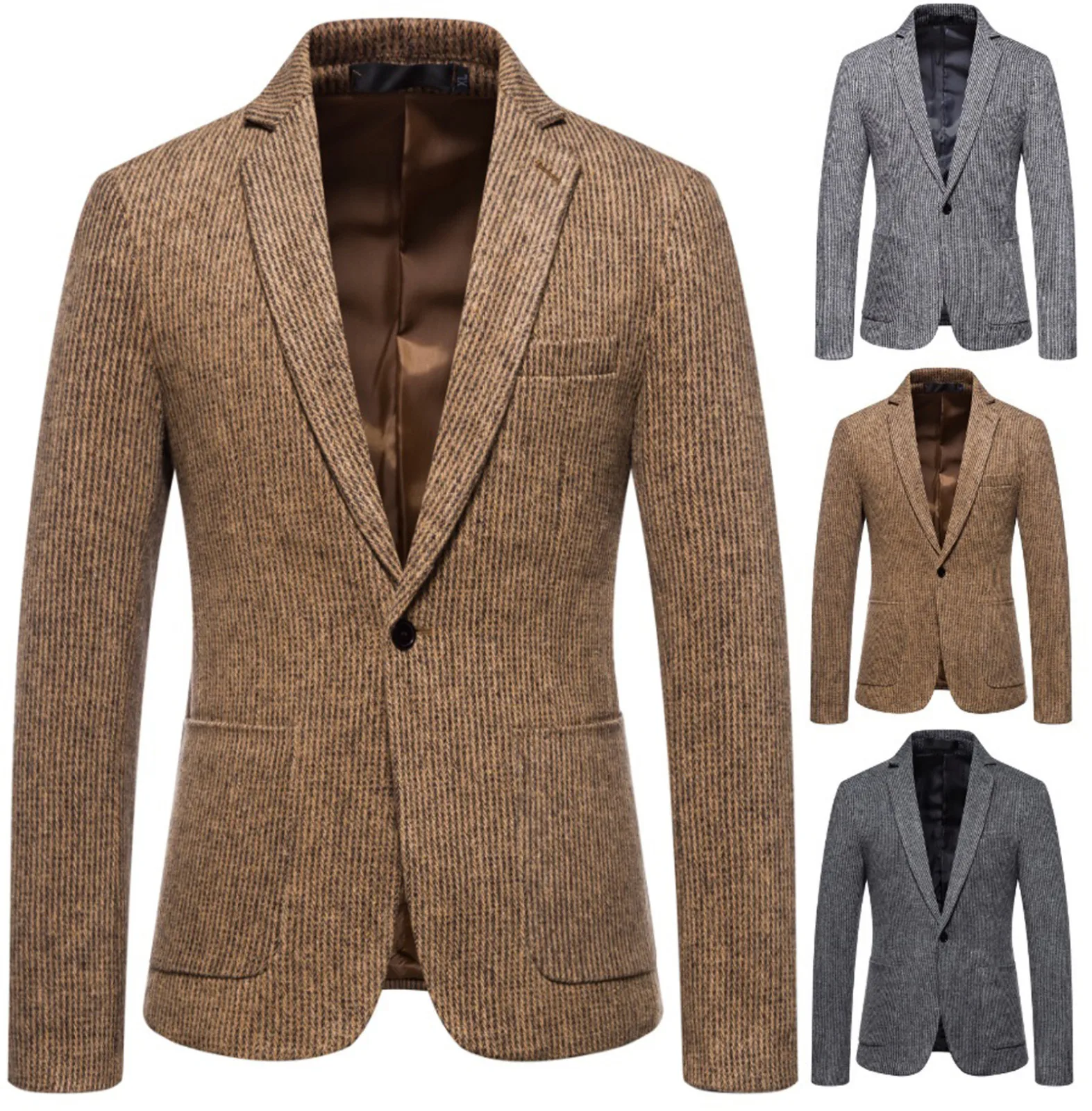 Blazers masculinos casuais de negócios, jaqueta bonito, tops de festa de casamento, nova moda, primavera e outono, 2024