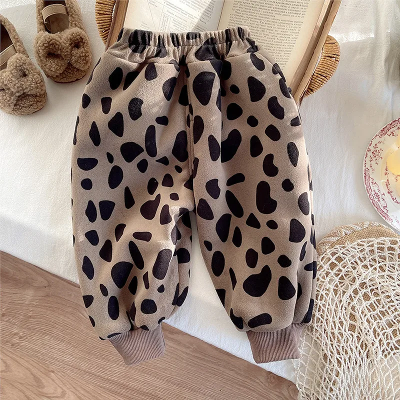 New Autumn Winter Baby Clothes Children Boys Thick Pants Toddler Girls Clothing Infant Casual Cotton Trousers Kids Sportswear