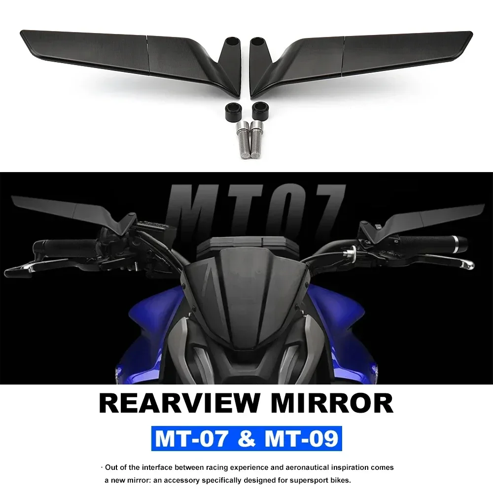 

For YAMAHA MT-09 MT09 2020-2023 MT 09 SP 2021- 2023 MT-07 MT07 MT 07 2021 2023 Motorcycle Rear Side View Mirrors Rearview Mirror