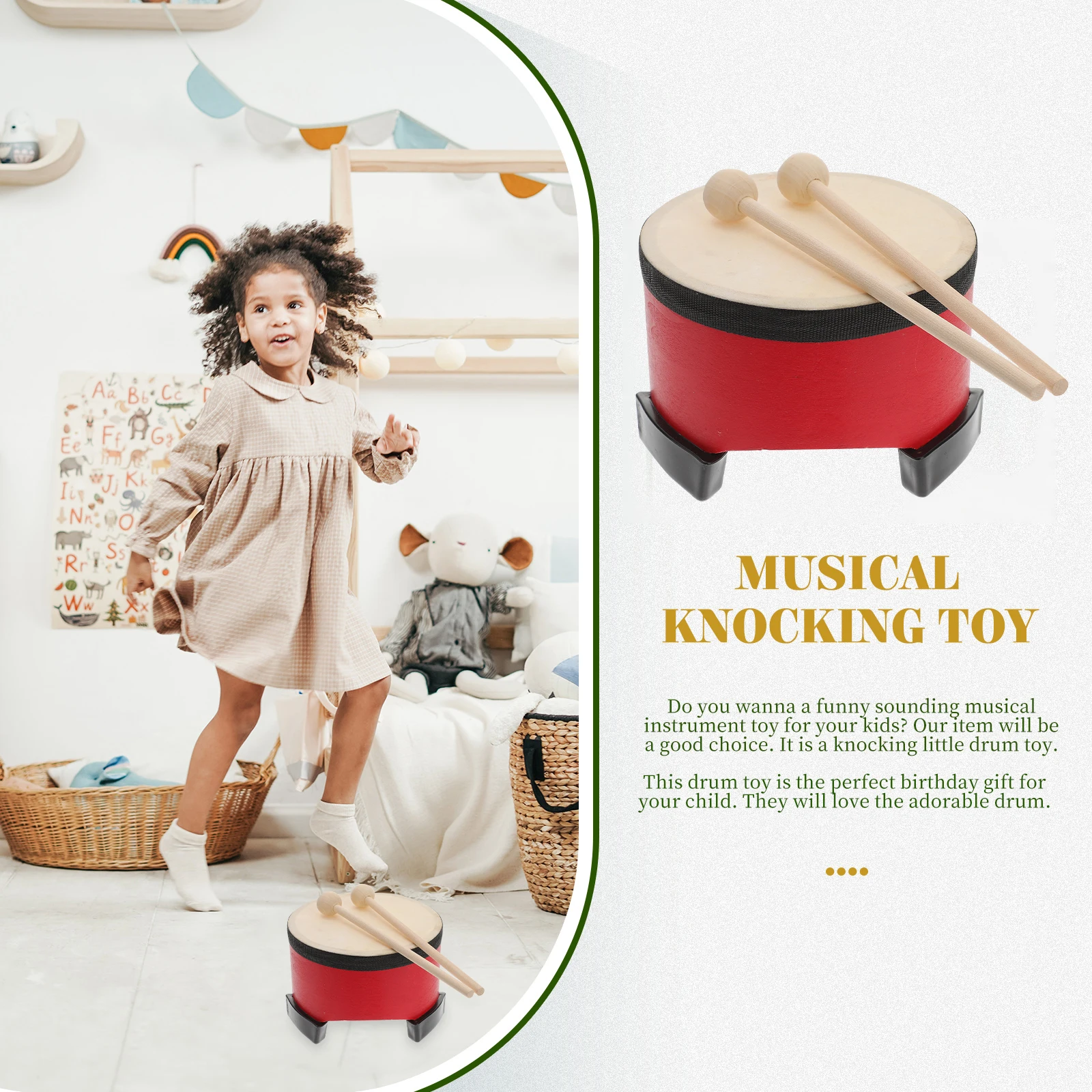 Children's Percussion Instrument Musical Drum Toy Drums Small Instruments Kids Toys for