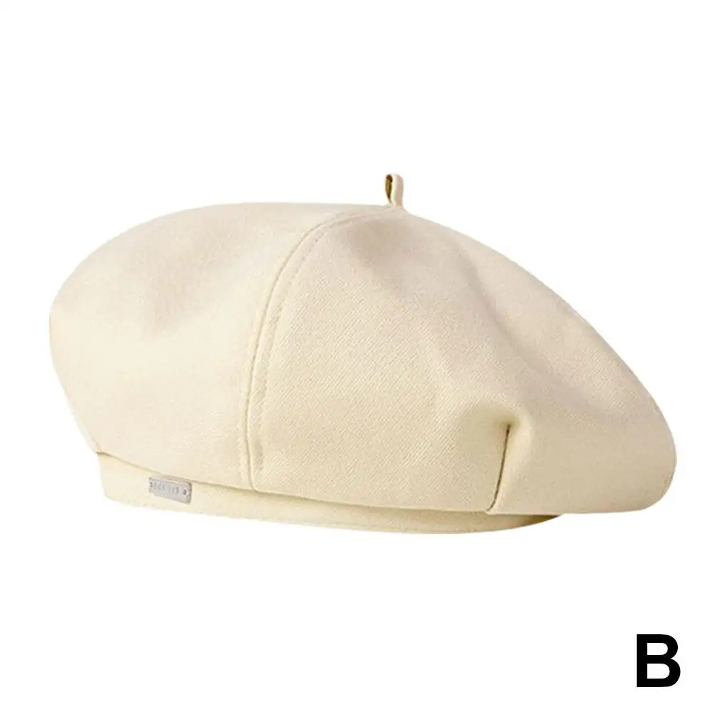 Retro Women's Beret Hat Solid Color Painter Style Elegant And Fashion Winter Berets Retro Fashionable Accessory D4A2 image 5
