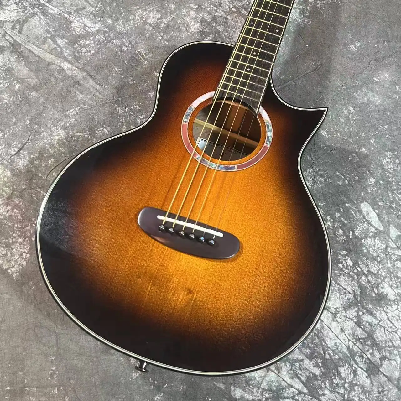 33 Inch All-Solid Nachuan Acoustic Guitar Dot Fingerboard Inlays Picea Asperata Body Walnut Back Pickup Options