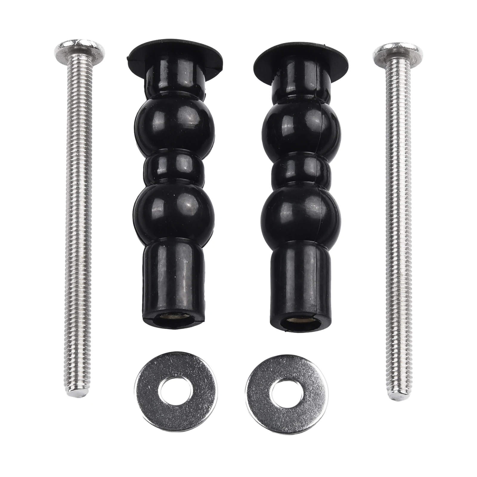 2 Pack Toilet Hinge Screw Expanding Rubber Bolt Top Nuts Compatible Perfect For Replacing Broken Toilet Hinges