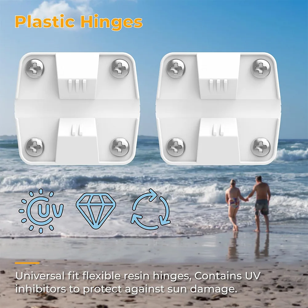 Cooler Replacement Parts Kit With Plastic Hinges And Leak Proof Drain Cover For Coleman Ice Chest Repair Accessories White