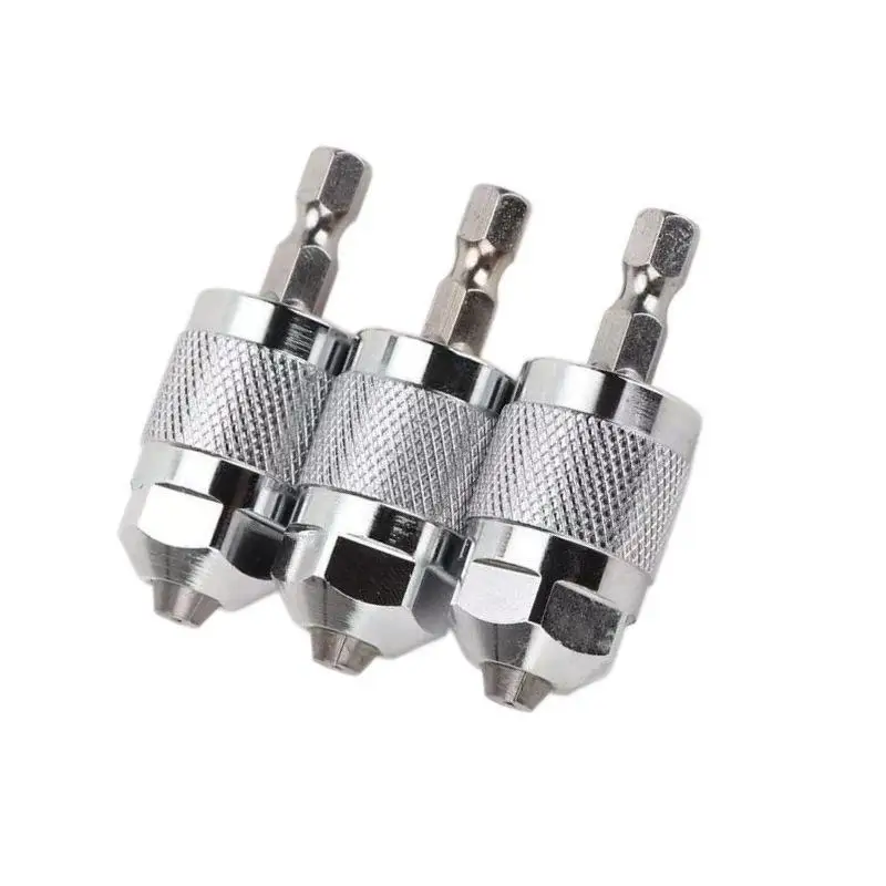 3-Kiefer-Sechskant-Spannfutter, Bohrfutter-Adapter, Schnellwechsel-Pneumatik-Bohrfutter, professioneller Konverter mit Sechskantschaft für Holzarbeiten – Detail 3