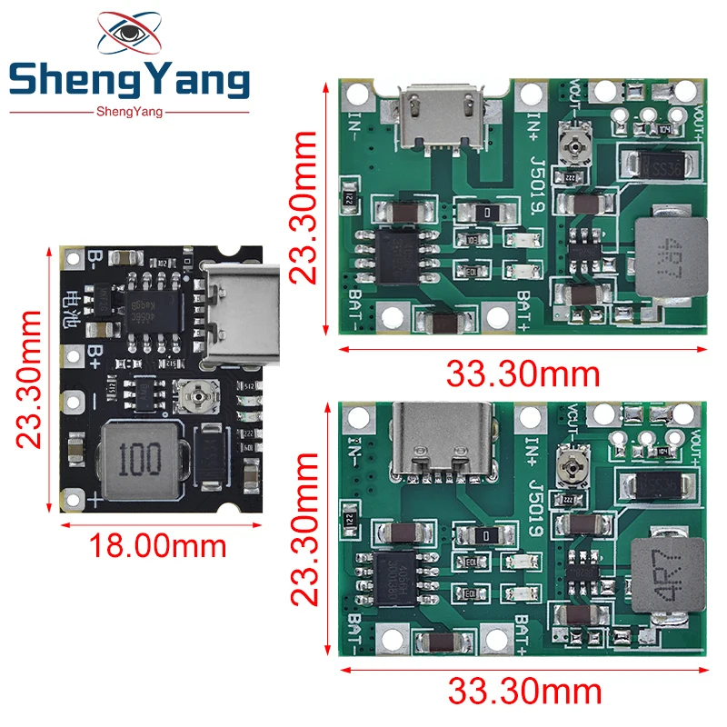 TZT 1/5PCS NEW  Lithium Li-ion 18650 3.7V 4.2V Battery Charger Board DC-DC Step Up Boost Module TP4056 DIY Kit Parts image 6