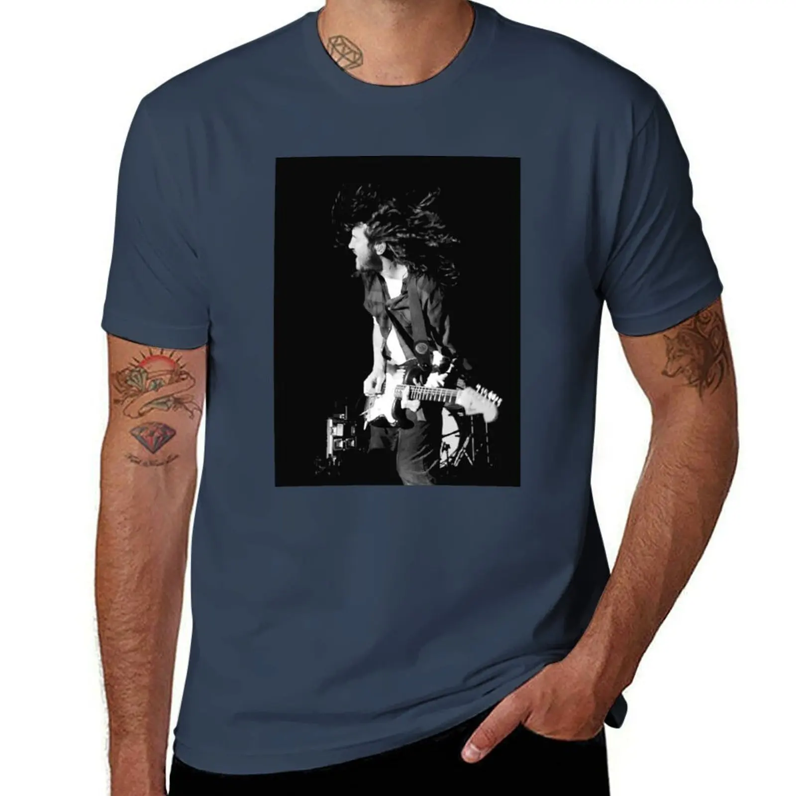 Frusciante John T-Shirt Daily Work Short Sleeve Top