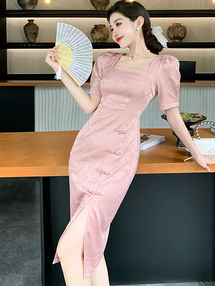 fitted lace wedding dress Women's Spring Real Silk Dress,Beautiful Korean Style Printed Elegant Dress  Light gray9 XS at Amazon Women's Clothing store