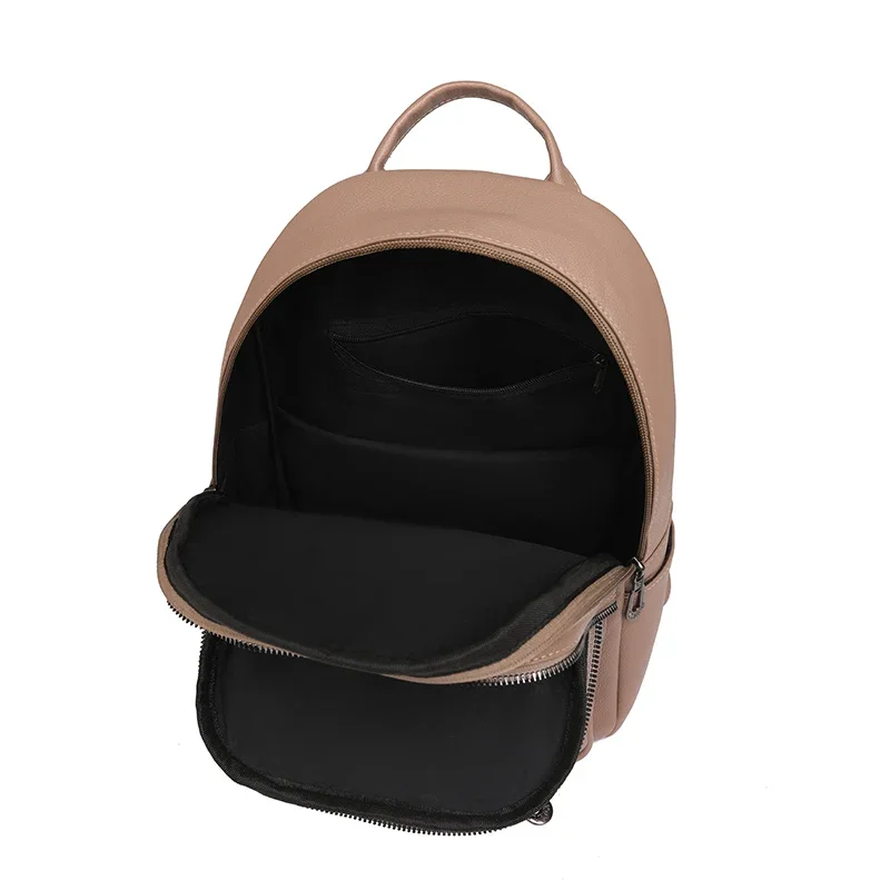 Mochila de couro PU macia para mulheres, Mochilas escolares de grande capacidade para meninas, Bolsas de ombro femininas de viagem, nova