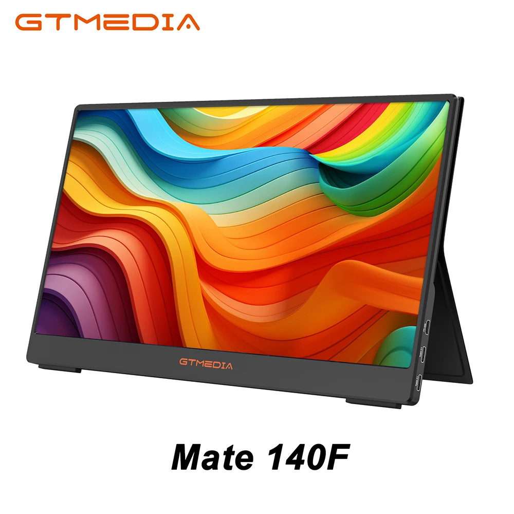 

Портативный монитор GTMEDIA MATE 140F, 14,0 дюймов, 250 кд/ ㎡ , 72% sRGB-дисплей IPS FHD-экран Type-C HDMI USB-экран для ноутбука/Macbook