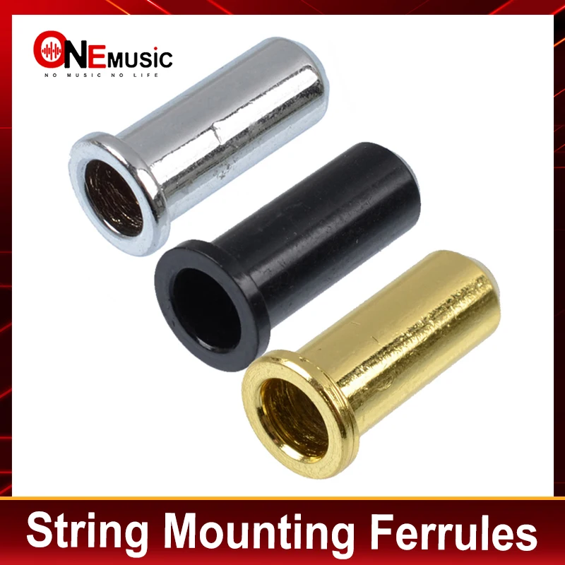 4pcs Electric Bass Guitar String Mounting Ferrules Bushing Bass Bridge String retainer Black-Gold-Chrome