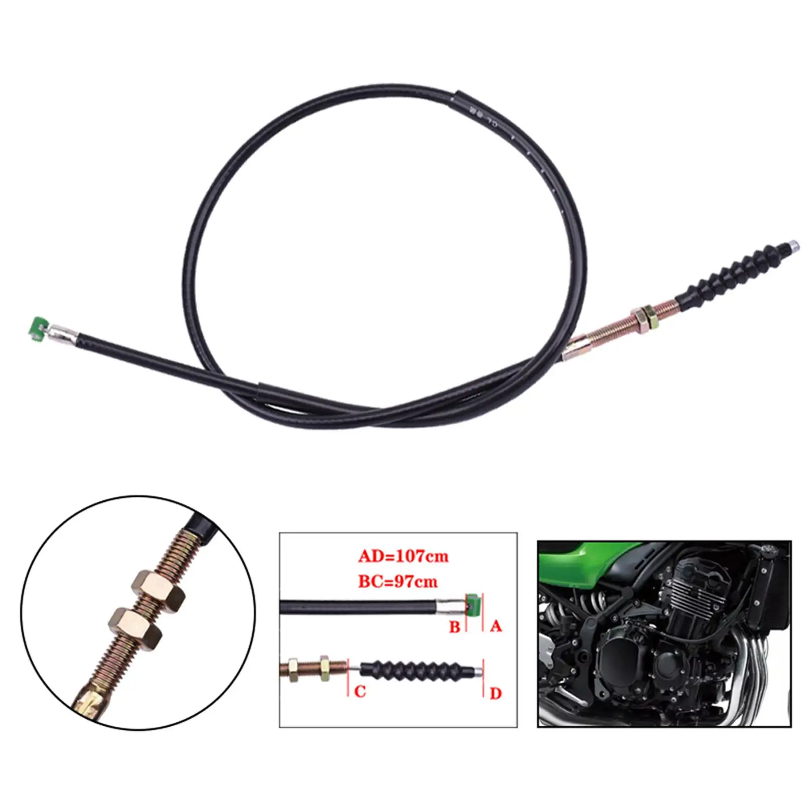 

Motorcycle Clutch Cable Stable Performance Motorcycle Modification Clutch Line Sturdy for Kawasaki ZX-10R 08-10 Accessories