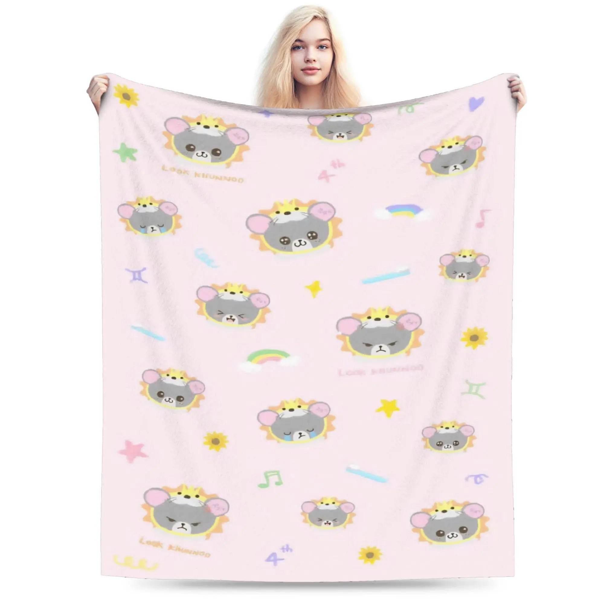 look khunnoo geminifourth Blanket Multiple Sizes Warm Cozy Fluffy  Throw Blankets for Sofa Couch and Bed