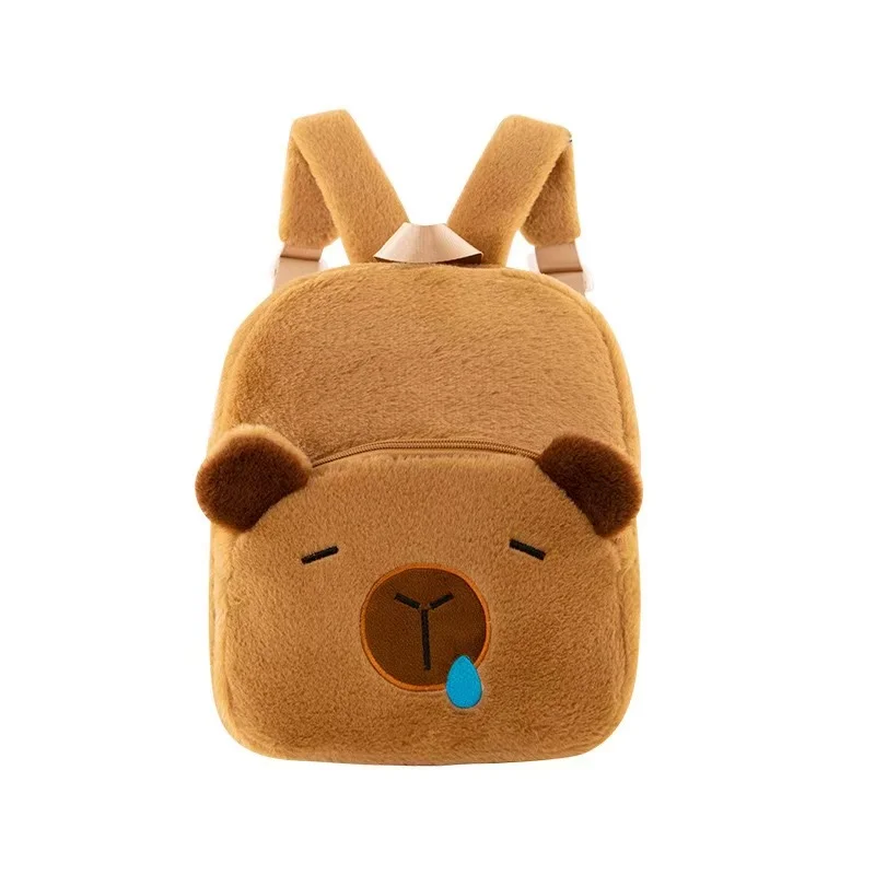 Kawaii Capybara Plush Backpack for Women Versatile Cartoon Funny Capibala Crossbody Bag aLrge Capacity Tote Bag